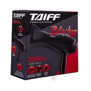 Secador De Cabelo Profissional Taiff Black Ion 127V