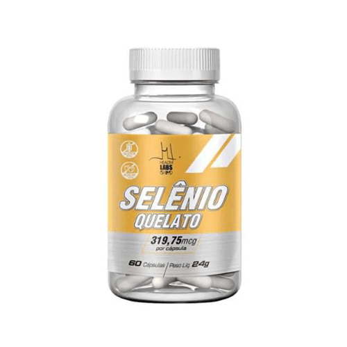Selênio Quelato 319,75Mcg Health Labs 60 Cápsulas
