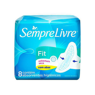 Imagem do produto Sempre Livre Absorvente Fit Seca Com Abas 8 Unidades