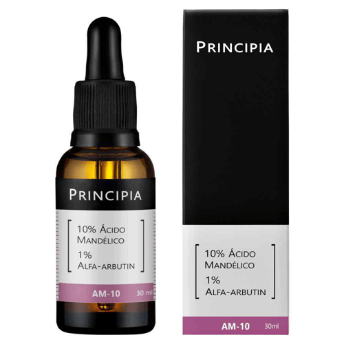 sérum 10% ácido mandélico + alfaarbutin principia skincare am10 com 30ml