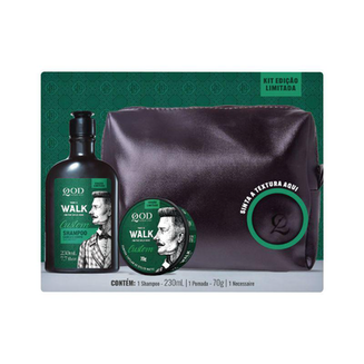 Shampoo Barber Shop Walk Custom Qod 230Ml+70Gr Pomada+Necessaire