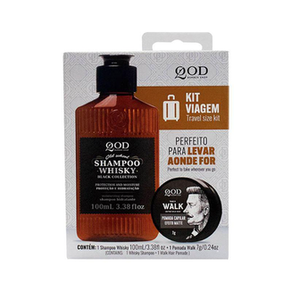 Shampoo Barber Shop Whisky Qod 100Ml+7Gr Pomada Walk