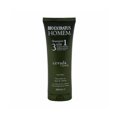 Shampoo Bio - Extratus Homem 3X1 Cevada 250Ml