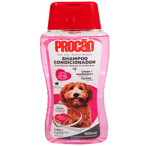 Shampoo Condicionador 2 Em 1 Limpa E Condiciona 500Ml Para Cães E Gatos Procão