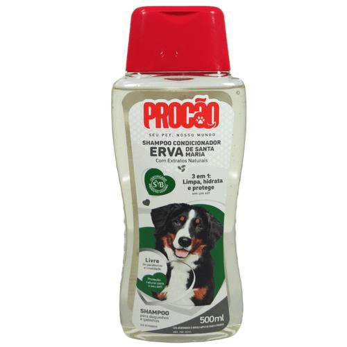 Shampoo Condicionador Erva De Santa Maria 500Ml Para Cães E Gatos Procão