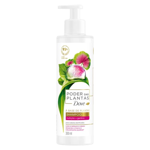 Shampoo Dove Poder Das Plantas Nutrição + Gernio 300Ml