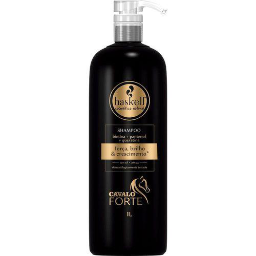 Shampoo Haskell Forte Brilho E Crescimento Cavalo Forte Ph 3.5 Com 1L