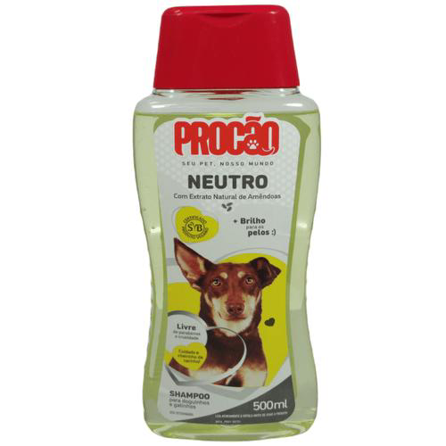 Shampoo Neutro 500Ml Para Cães E Gatos Procão