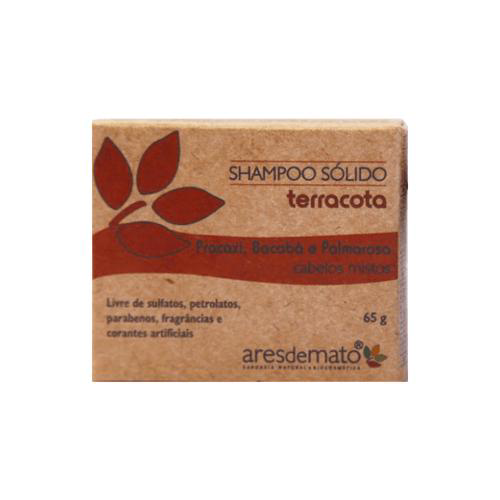 Shampoo Sólido Terracota Para Cabelos Mistos 65G Ares De Mato