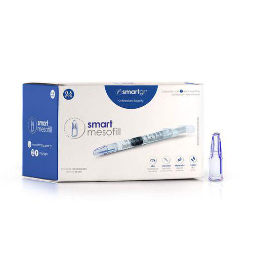 Smart Mesofill 0,6Mm Cartucho Com 3 Microagulhas Com 05Un Smart Gr