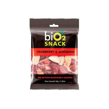 Snack De Cranberry E Amãndoa Bio2 6 Unidades De 50G