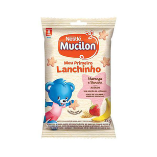 Snack Mucilon Meu Primeiro Lanchinho Sabor Morango E Banana 35G 35G