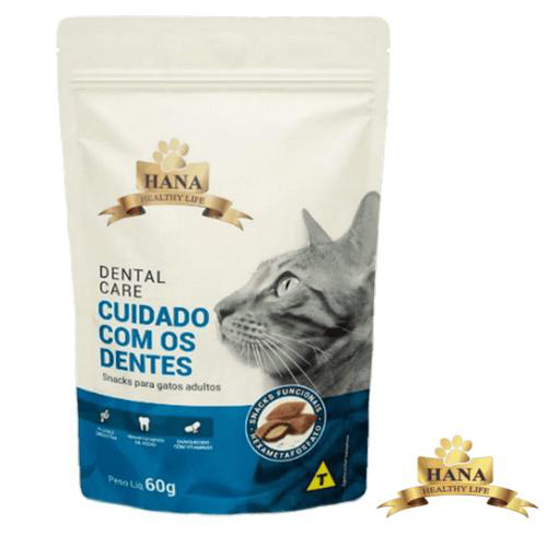 Snacks Hana Healthy Life Dental Care P/ Gatos Adultos 60G