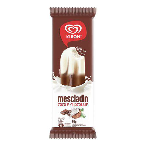 Sorvete Palito Kibon Mescladin Coco E Chocolate 63G