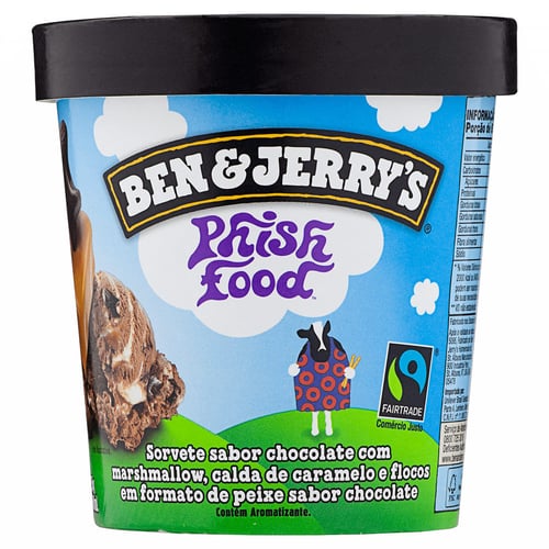 Sorvete Pote Kibon Ben & Jerry's Phish Food 458Ml