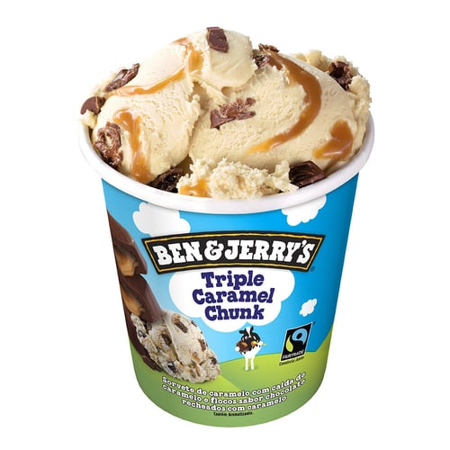 Sorvete Pote Kibon Ben & Jerry's Triple Caramel 458Ml