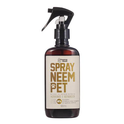 Imagem do produto Spray Neem Pet Natural Hidratante E Reparador, Flores & Ervas Para Pets 180Ml Preserva Mundi