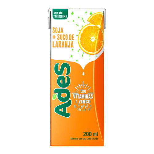 Imagem do produto Suco De Soja Ades Sabor Laranja 200Ml