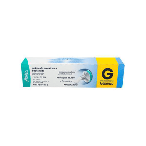 Sulfato De Neomicina + Bacitracina Zíncica 5Mg/G + 250UI/G - 50G Medley Genérico