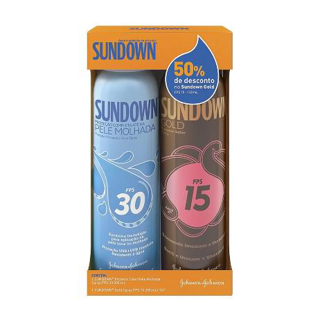 Sundown Spray Protetor Solar Pele Molhada Fps30 200Ml + Sundown Gold Com 50% De Desconto