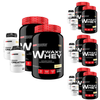 Imagem do produto Super Combo Amigos: 8X Whey Protein 900G + 8X Power Creatina 100G Sabor Baunilha Bodybuilders