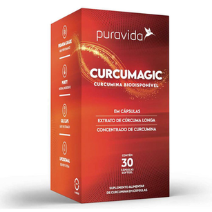 Imagem do produto Suplemento Alimentar De Curcumina Curcumagic Com 30 Cápsulas Puravida