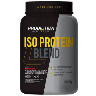 Suplemento Alimentar Em Pó Iso Protein Blend Morango 900G