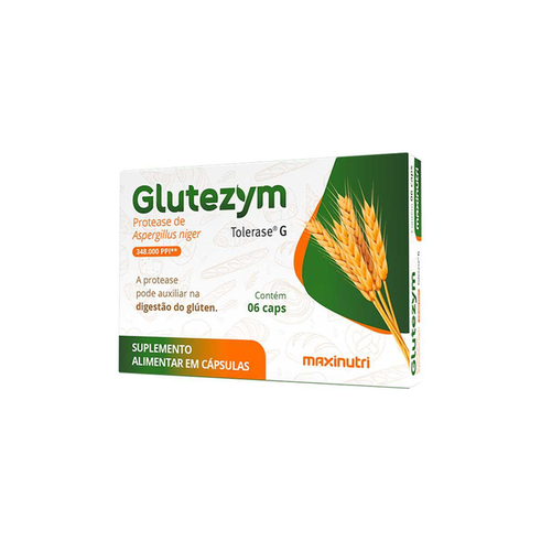 Imagem do produto Suplemento Alimentar Glutezym Protease 6 Cápsulas Maxinutri