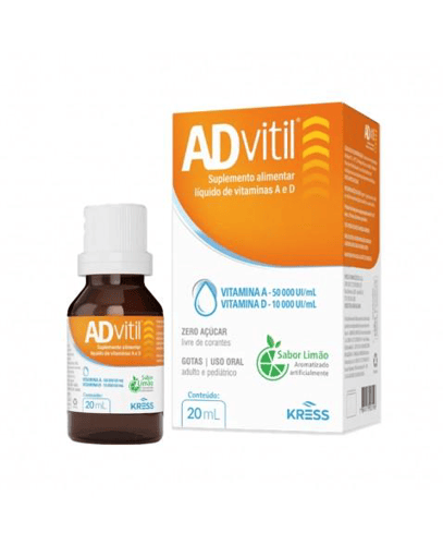 Suplemento Alimentar Líquido Advitil Limão Kress 20Ml