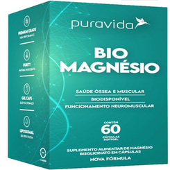 Suplemento Alimentar Puravida Bio Magnésio 60 Cápsulas