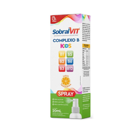 Suplemento Alimentar Sobralvit Complexo B Kids 20Ml Spray Oral 20Ml