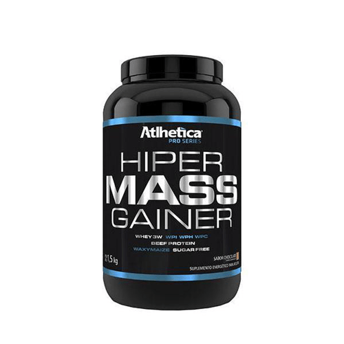 Imagem do produto Suplemento Energético Hiper Mass Gainer Atlhetica Nutrition W/Creatine Sabor Chocolate Com 1,5Kg