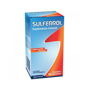 Imagem do produto Suplemento Mineral A Base De Ferro Sulferrol Com 50 Comprimidos