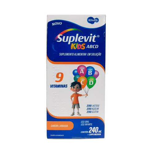 Imagem do produto Suplevit Kids Abcd 9 Vitaminas 240Ml Sabor Laranja Ems