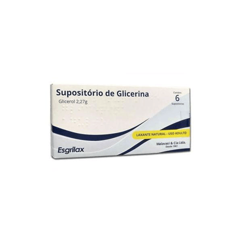 Supositório De Glicerina 2,27G Esgrilax 6 Unidades