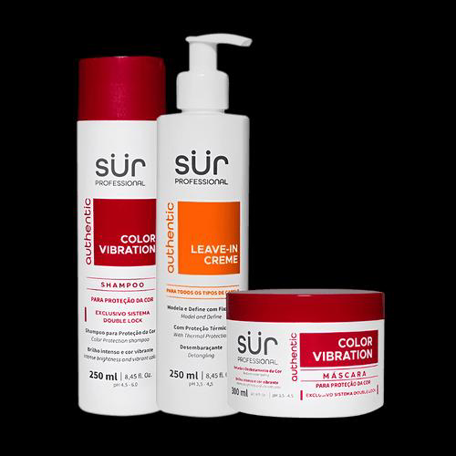 Sur Professional Kit Color Vibration Shampoo 250Ml + Condicionador 250Ml + Máscara 300Ml