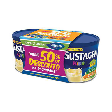 Imagem do produto Sustagen Kids Baunilha 2 Unidades Com 380G Cada E 50% De Desconto Na 2 Unidade