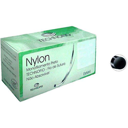 Technofio Fio De Sutura De Nylon 30 Com Agulha 2,0Cm 3/8 De Círculo Com 24Un