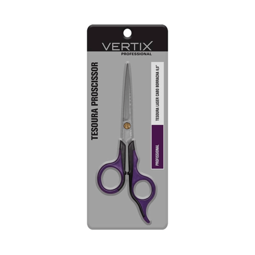 Imagem do produto Tesoura Para Cabelo Vertix Laser 6,0 Cabo Borracha 1 Unidade