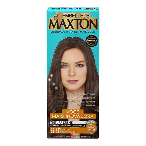 Imagem do produto Tinta De Cabelo Maxton Morena Mais Inovadora Marrom Acinzentado 6.81