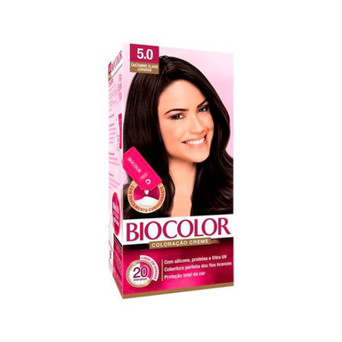 Imagem do produto Tintura Creme Biocolor Castanho Claro Luxuoso 5.0 Mini Kit