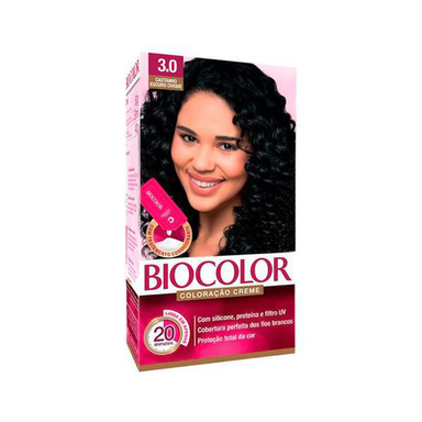 Tintura Creme Biocolor Castanho Escuro Chique 3.0 Mini Kit