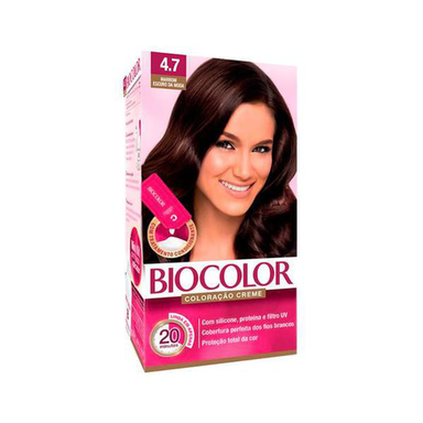 Tintura Creme Biocolor Marrom Escuro Da Moda 4.7 Mini Kit