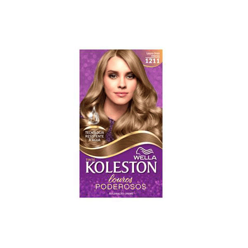 Imagem do produto Tintura Creme Koleston Wella Louro Cinza Intenso 1211 Kit