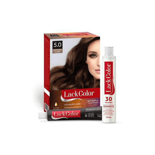 Tintura Lack Color Kit Creme 5.0 Castanho Claro