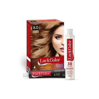 Imagem do produto Tintura Lack Color Kit Creme 8.0 Louro Claro