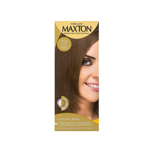 Imagem do produto Tintura Maxton - 7.0 Louro Natural 60G+Ox