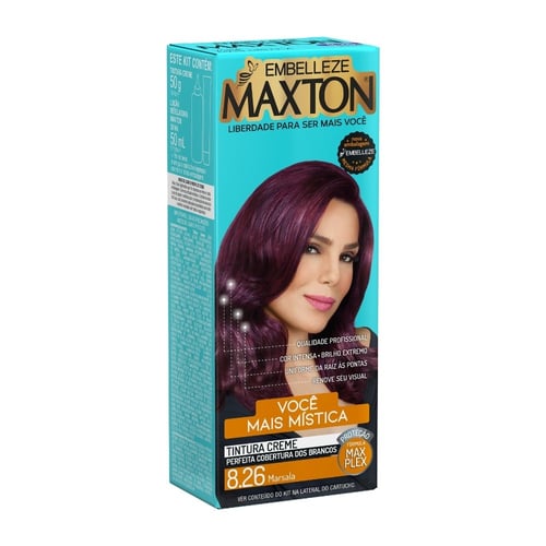 Imagem do produto Tintura Maxton 8.26 Ruiva + Mística Marsala