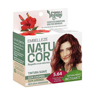 Tintura Suave Natucor 5.64 Castanho Claro Vermelho Acobreado Com 1 Unidade