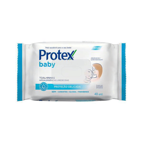 Toalha Umedecida Protex Baby Proteção Delicada 48 Unidades